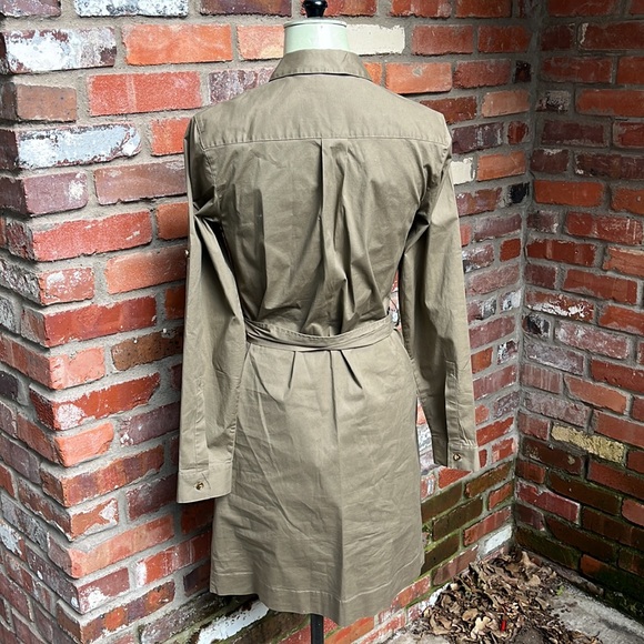 Banana Republic Army Green Belted Shirt Dress size 6 - Picture 6 of 6